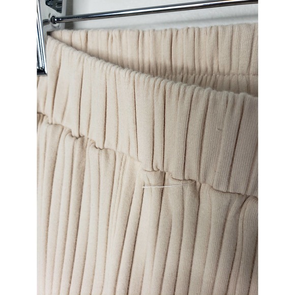 Callahan Knit Wear Bo Wide Leg Ribbed Pants in Cream - Picture 4 of 12